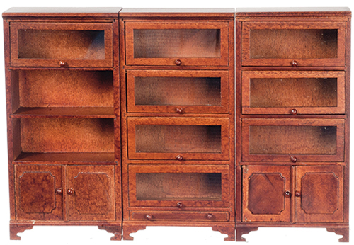 Lawyers Bookcases, 3 pc., Walnut
